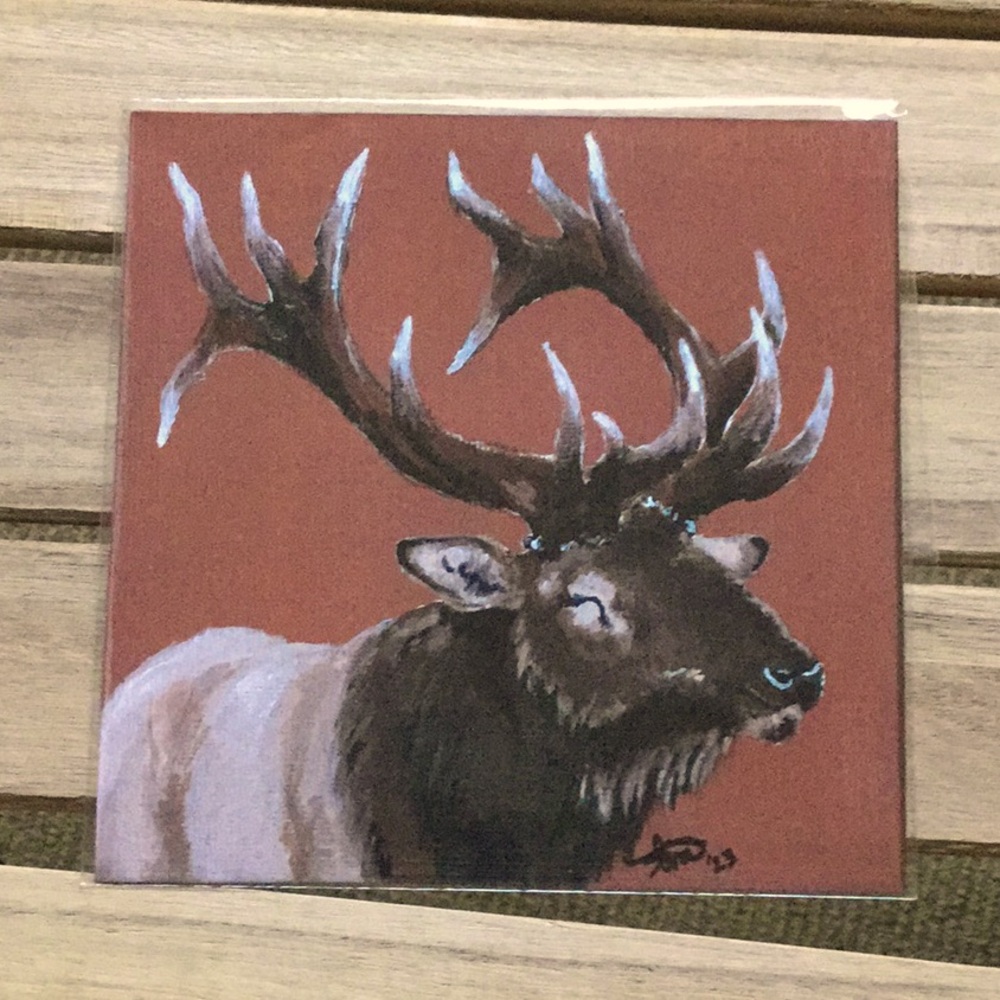 Artisan print artwork elk Mother Nature farmer’s market valentine gift wildernes